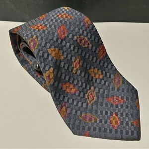 Julius 100% Silk Grey with Orange Accents 58” Men’s Tie
